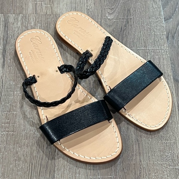 Brand New Size EU 37 US 6.5 Caruso Sandali Arabella Made in Italy Black Sandals - Picture 2 of 11